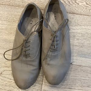 Hinge loafers. Really cute.  Taupe.  They’re dope.